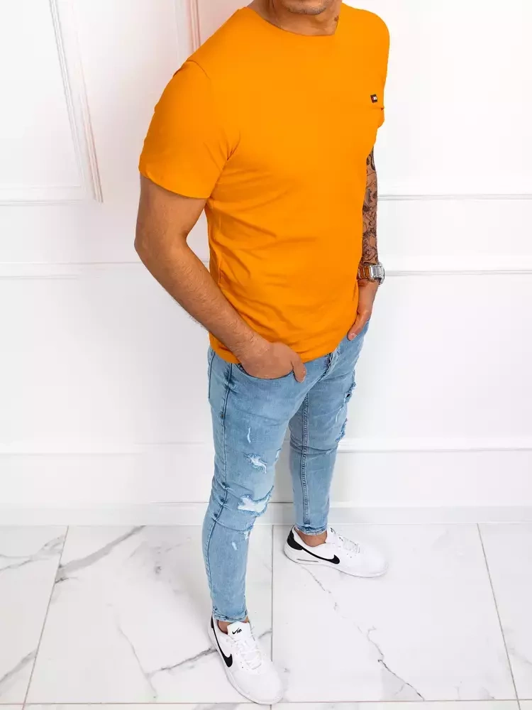 T-shirt męski pomarańczowy Dstreet