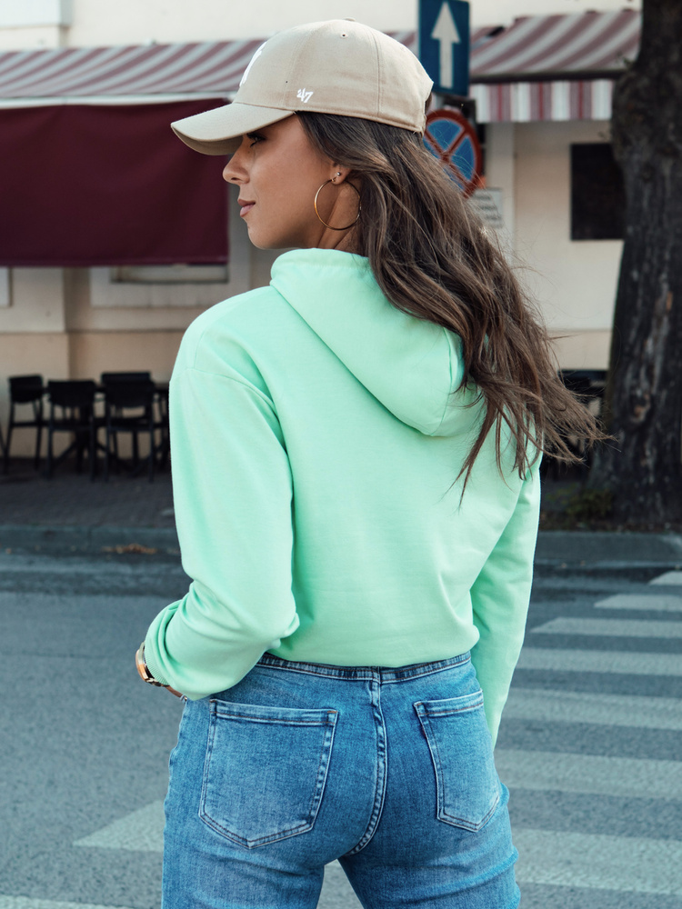 Bluza damska z kapturem TRENDHOOD mietowa Dstreet