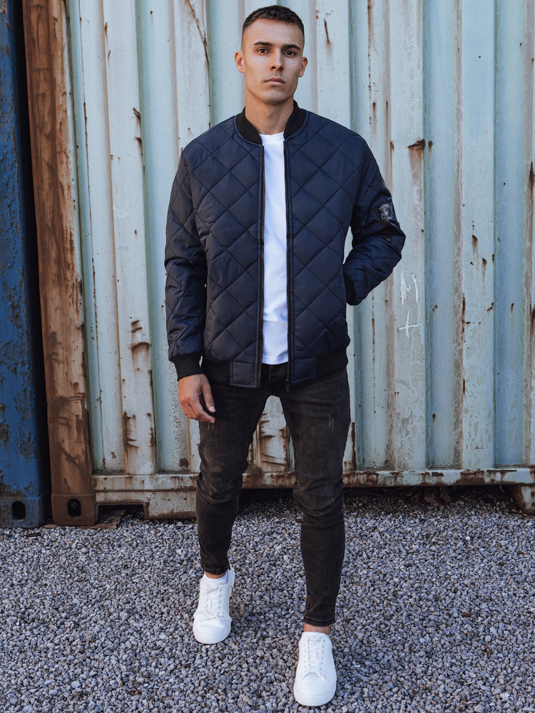 DStreet Kurtka męska pikowana bomber jacket granatowa