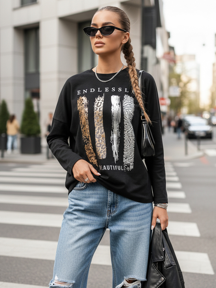 Dámska oversize blúzka MODEZINE čierna