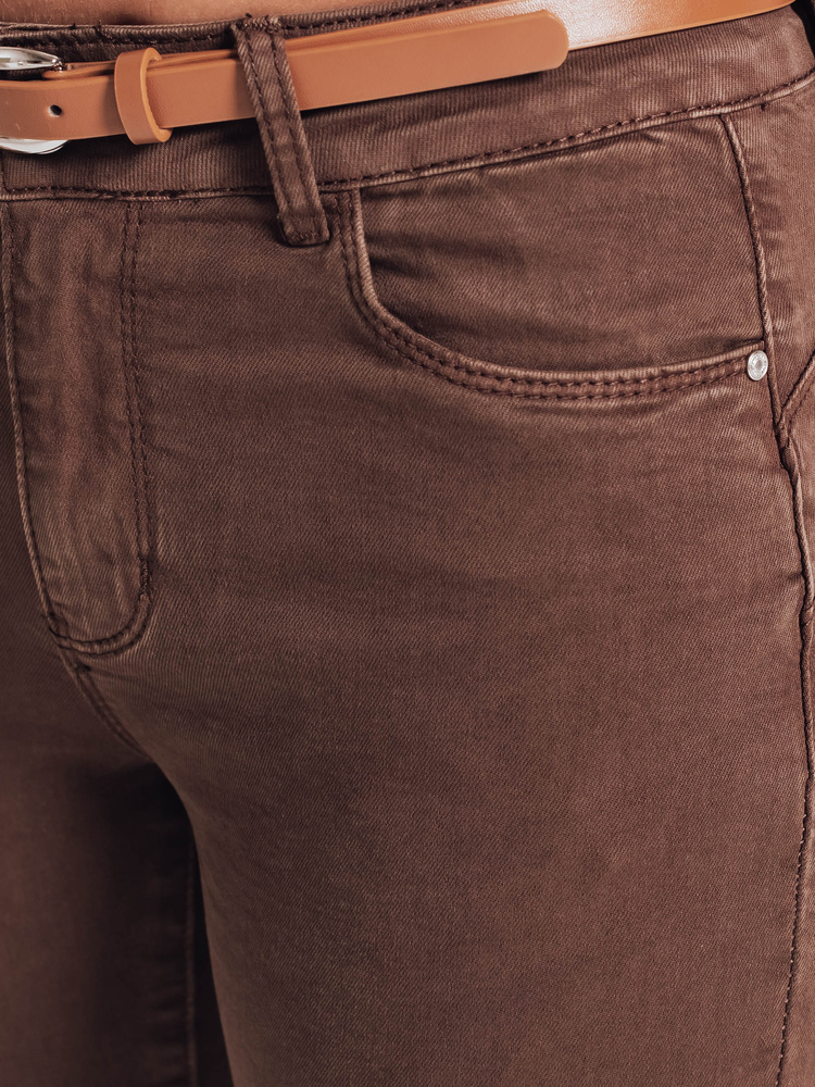 Blugi maro slim fit pentru femei Dstreet