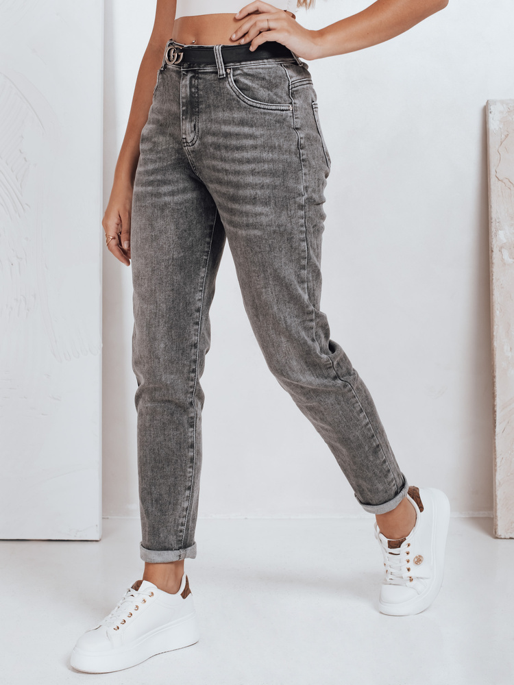 Blugi de damă mom fit, gri