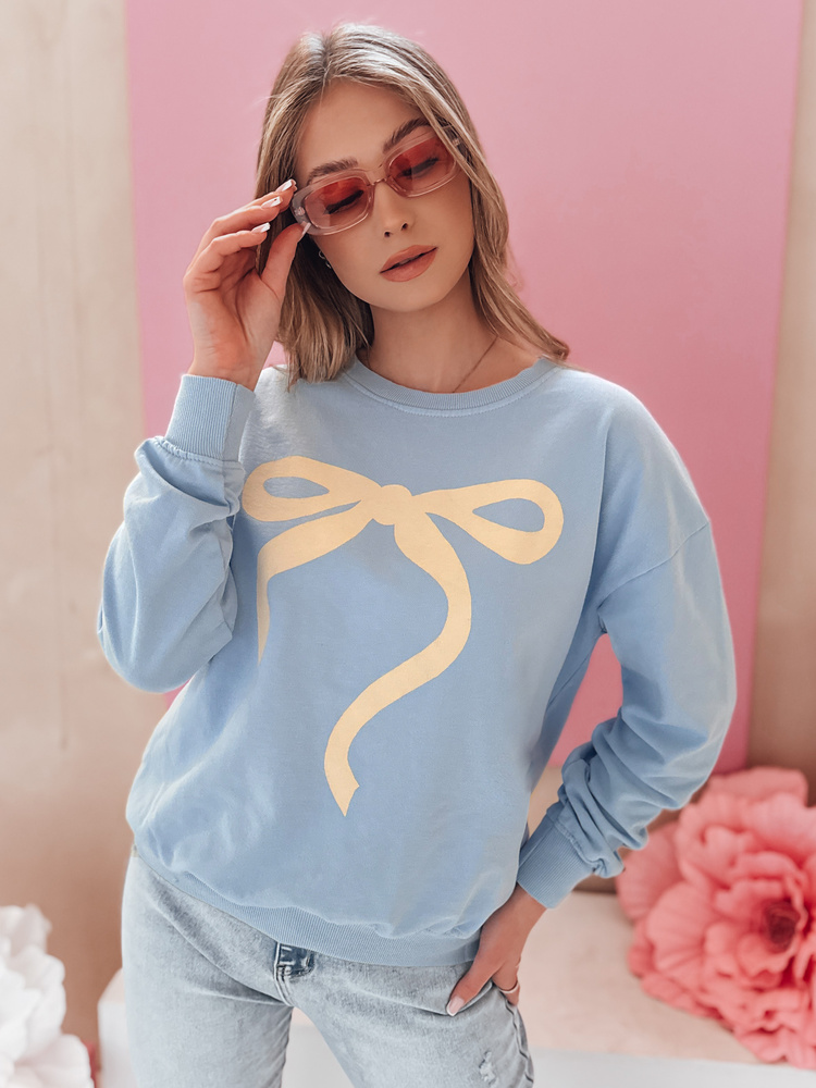 Bluza damska one size oversize SOFTTIE błękitna Dstreet