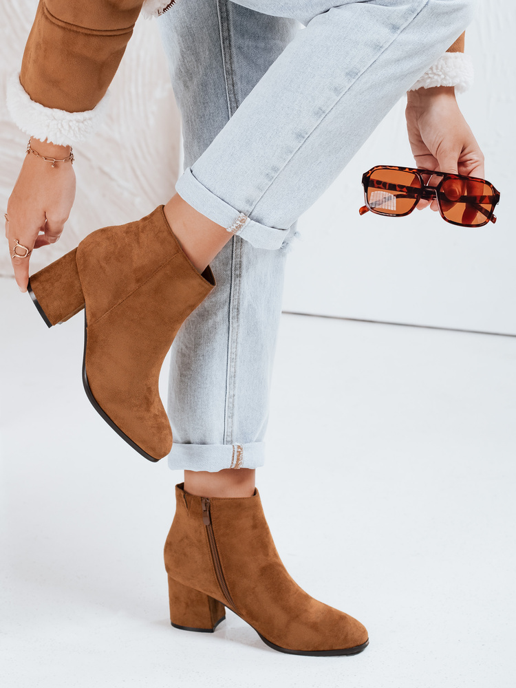 Botki damskie LORNE kamelowe Dstreet