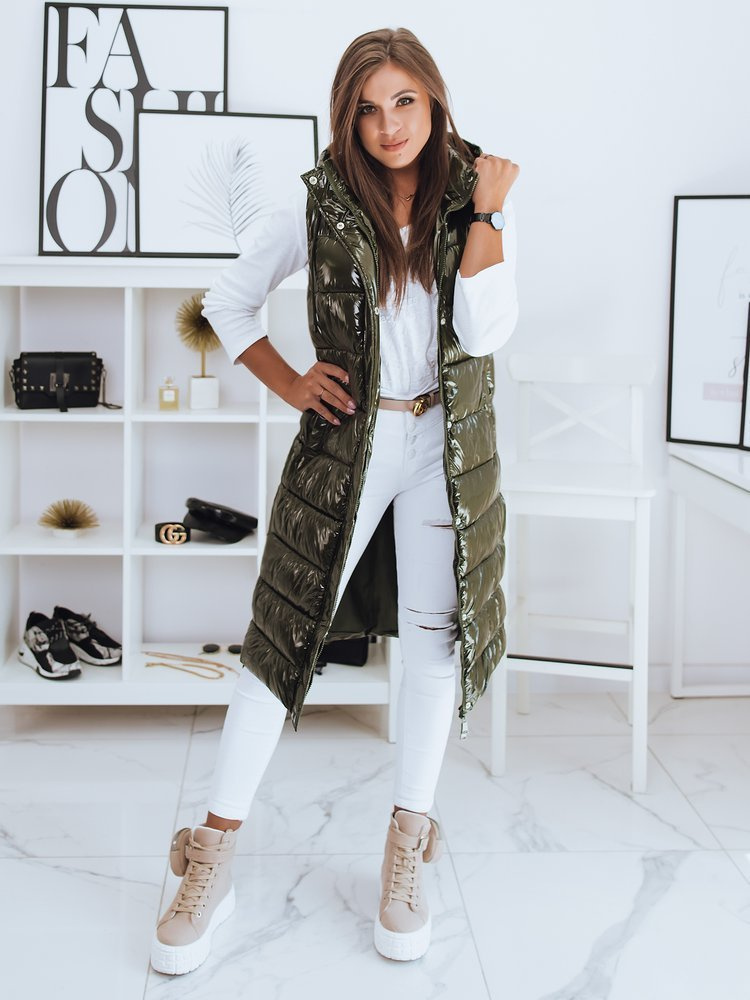 Kamizelka pikowana damska GANTINI zielona Dstreet