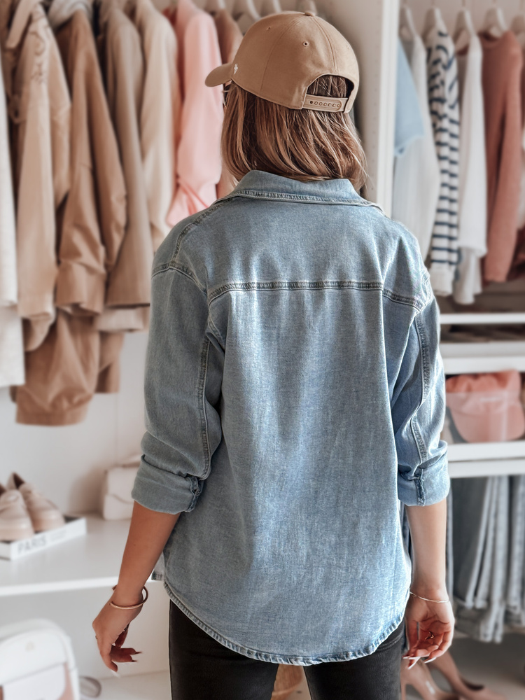Cămașă din denim supradimensionată pentru femei BLUJANES