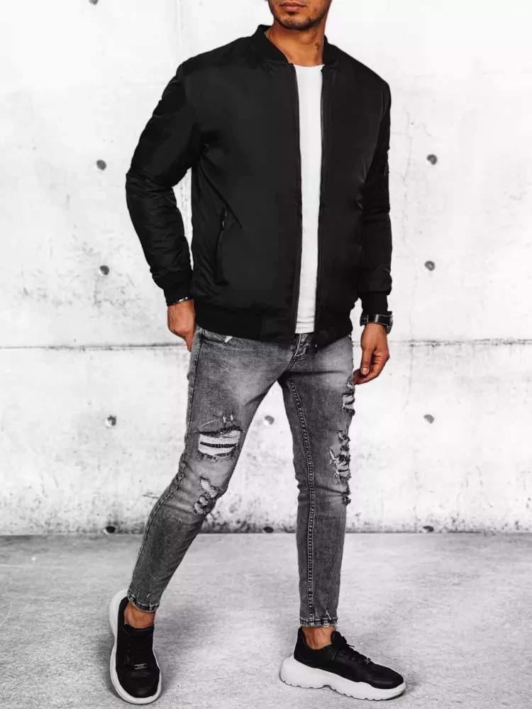 Kurtka męska bomber jacket czarna Dstreet