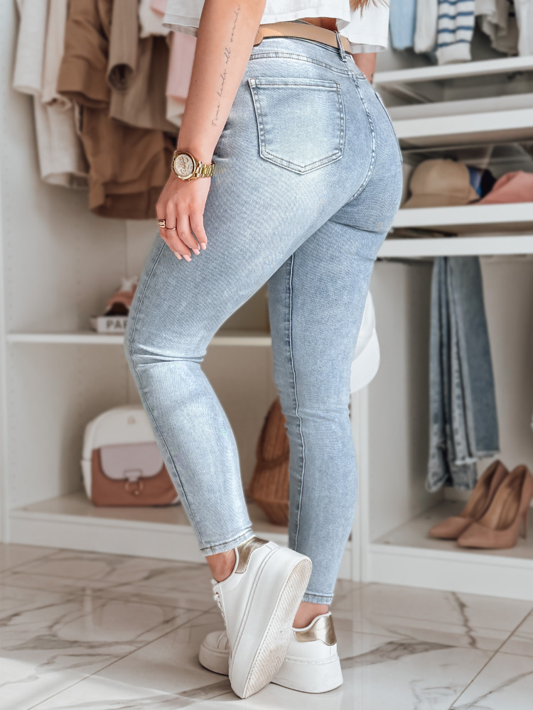 Spodnie damskie jeansowe skinny VISBAN niebieskie Dstreet