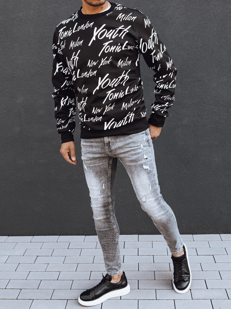 Bluza męska bez kaptura czarna Dstreet