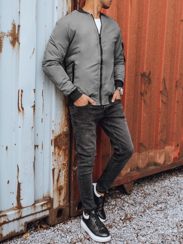 Kurtka męska bomber jacket grafitowa Dstreet