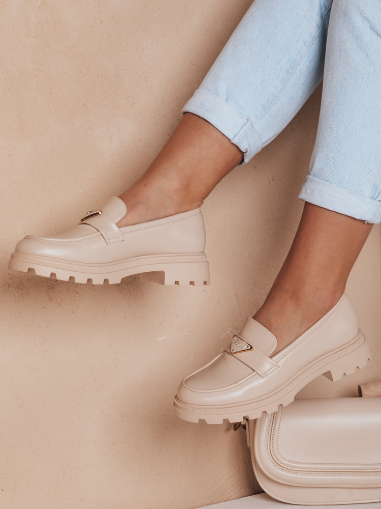 Mocasini de damă ELEGANCIO bej