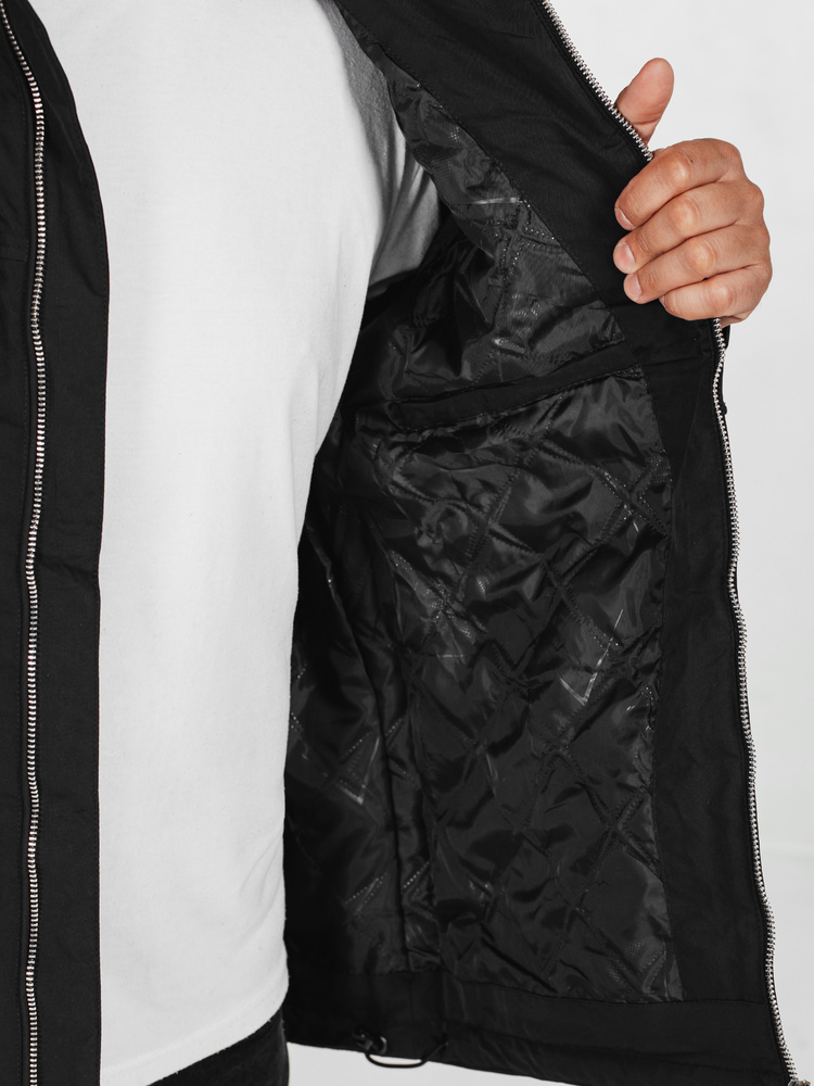 Jachetă de tranziție neagră pentru bărbați Dstreet