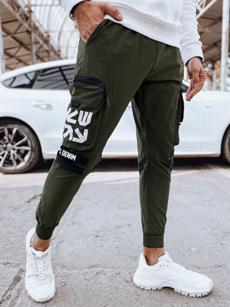 Spodnie męskie bojówki zielone Dstreet