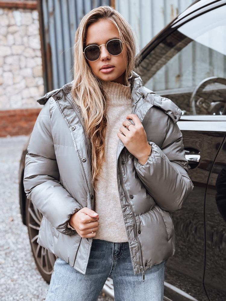 Dámska kožená prešívaná bunda COLLAR