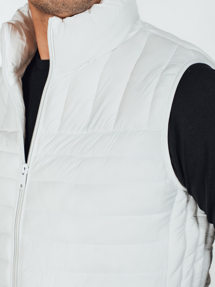 Vestă matlasată albă pentru bărbați Dstreet