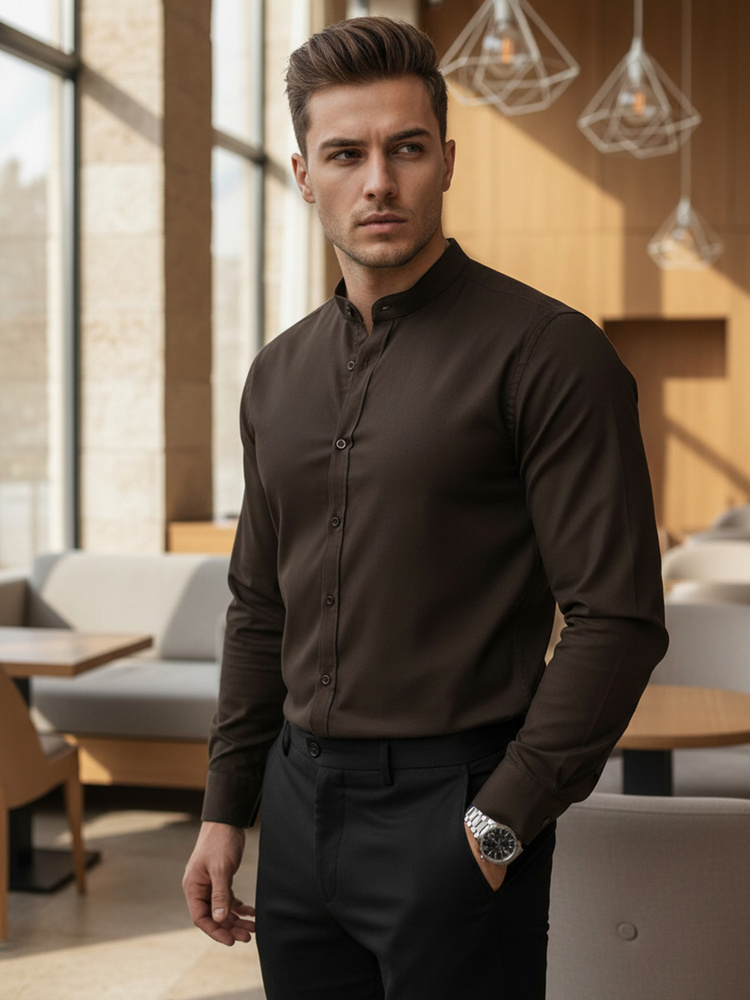 Pánska casualová košeľa s dlhým rukávom