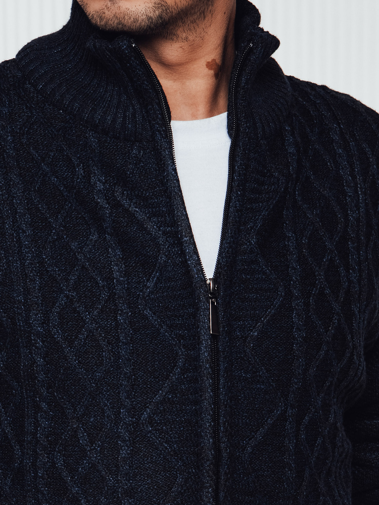 Sweter męski rozpinany granatowy Dstreet