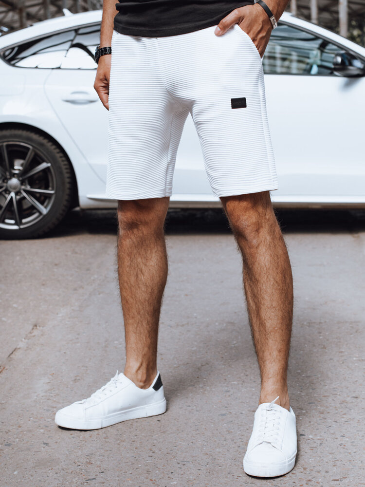 Spodenki męskie dresowe białe Dstreet