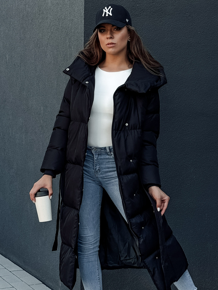 Palton matlasat pentru femei CLOUTIQUE negru