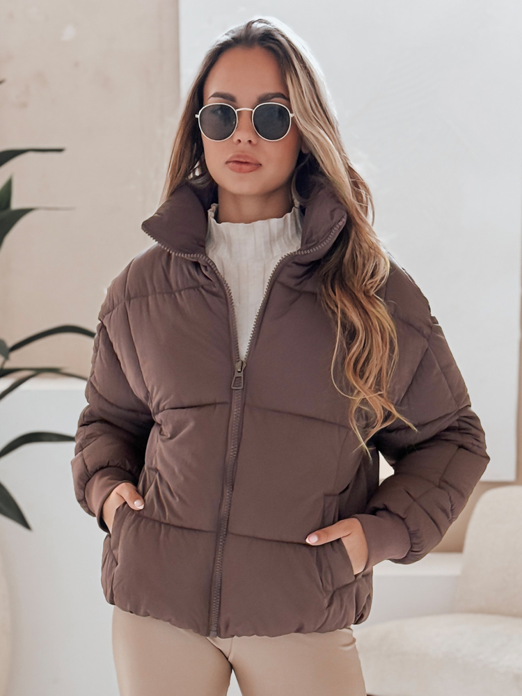 Kurtka damska VIBEGIRL ciemnobeżowa Dstreet