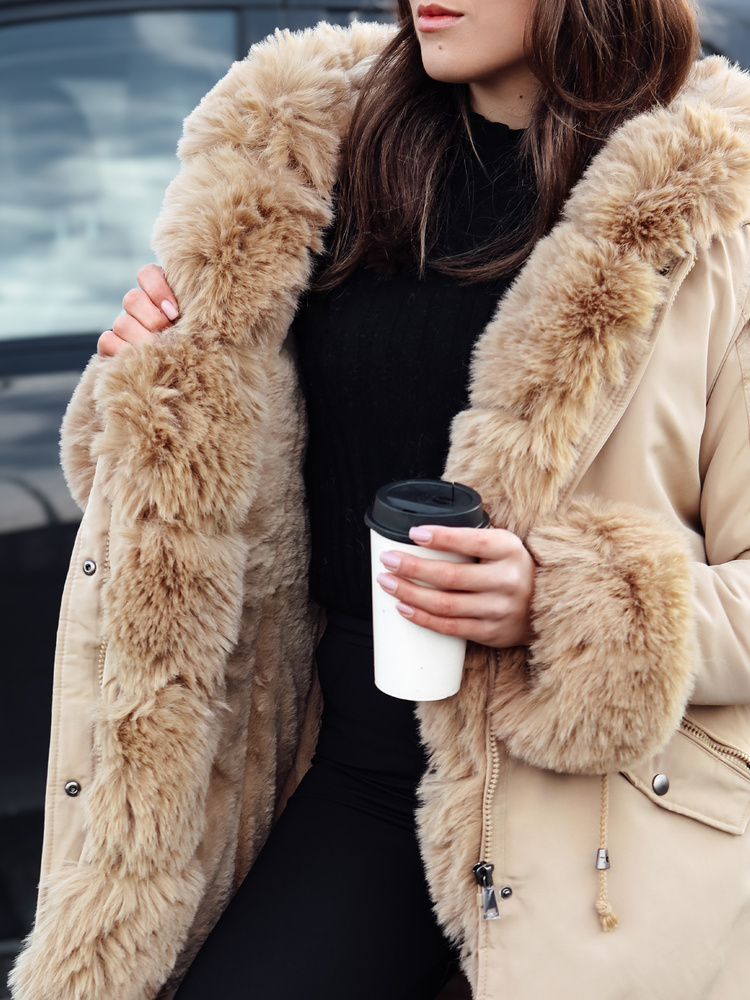 Parka de iarnă pentru femei cu blană CHARMFUR