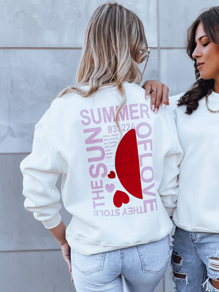 Bluza damska HEARTBEAT biała Dstreet