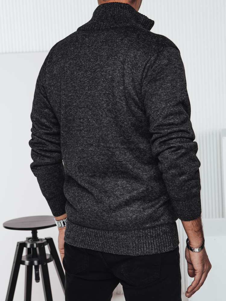 Sweter męski rozpinany ciemnoszary Dstreet