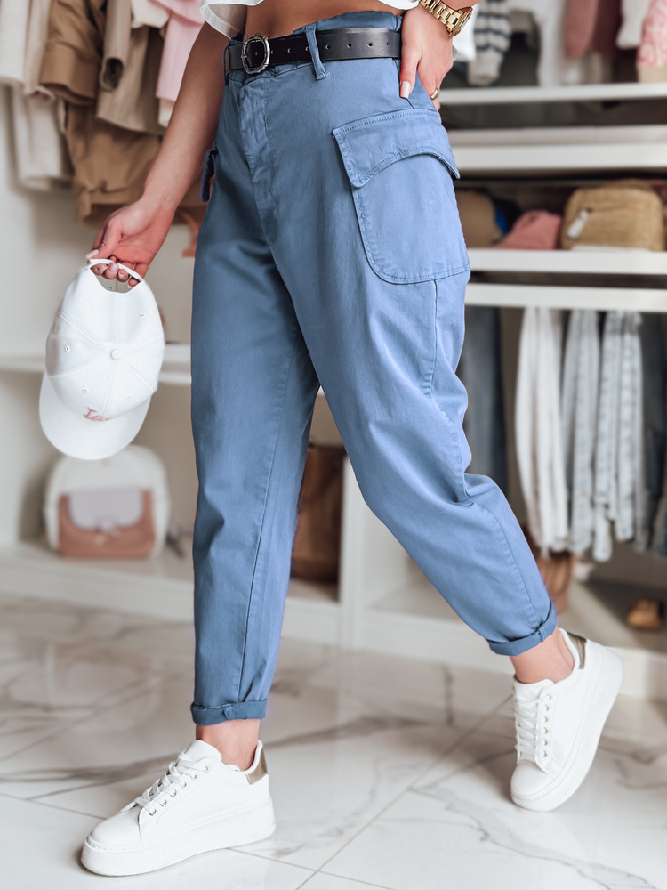 Spodnie damskie baggy GOTRENDI błękitne Dstreet