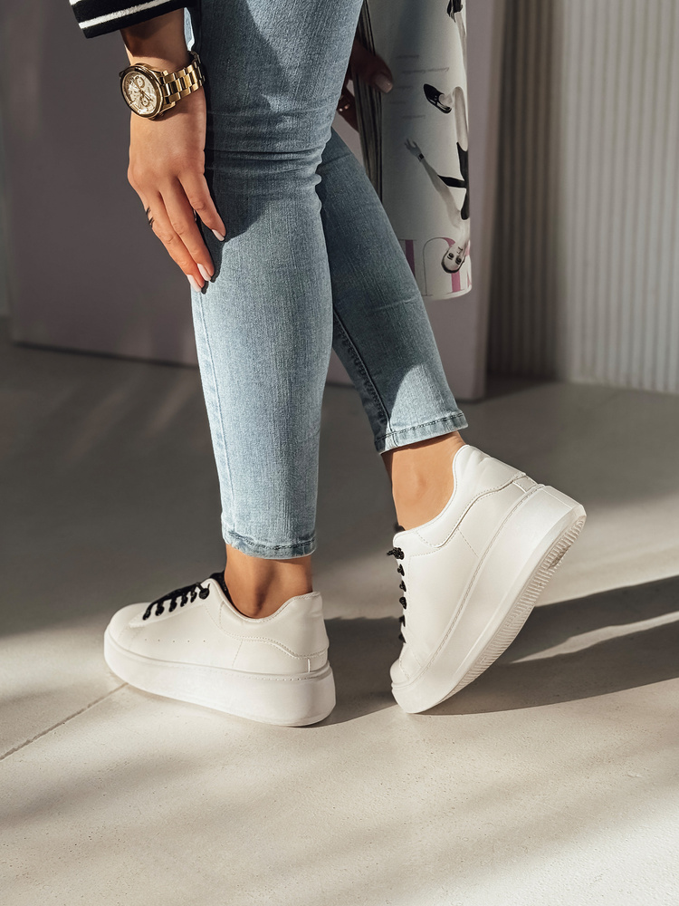 Teniși albi pentru femei UNISTEP