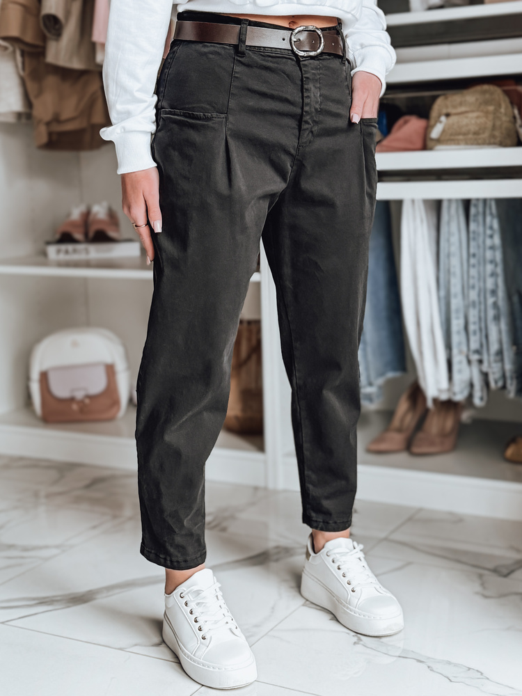 Pantaloni chino negri pentru femei CHINOSKA