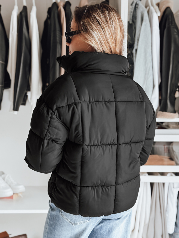 Kurtka damska zimowa krótka pikowana VIBEGIRL czarna Dstreet