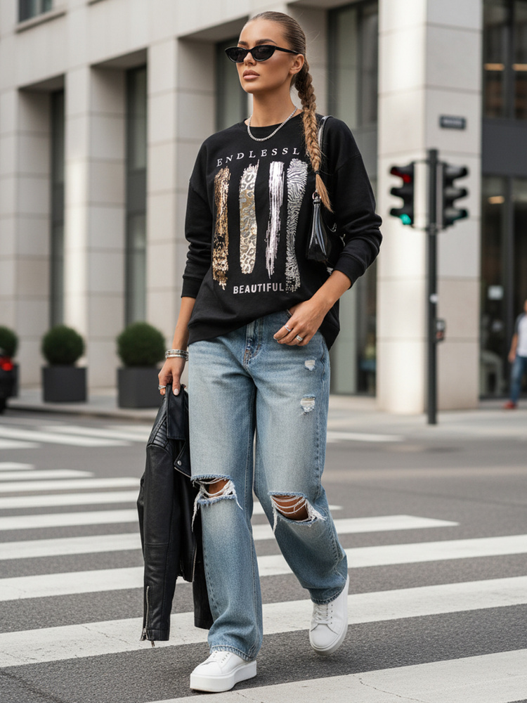Dámska oversize blúzka MODEZINE čierna
