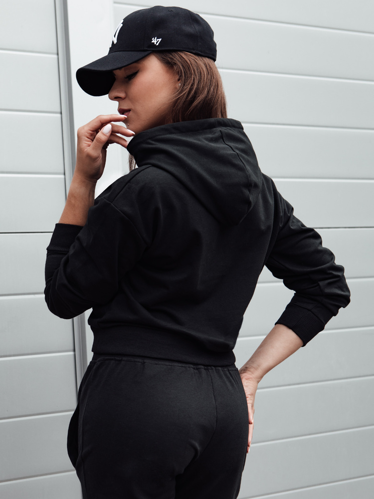 Bluza damska z kapturem TRENDHOOD czarna Dstreet