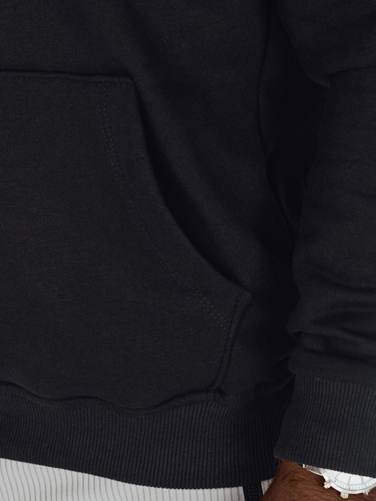 Hanorac negru bărbătesc cu imprimeu