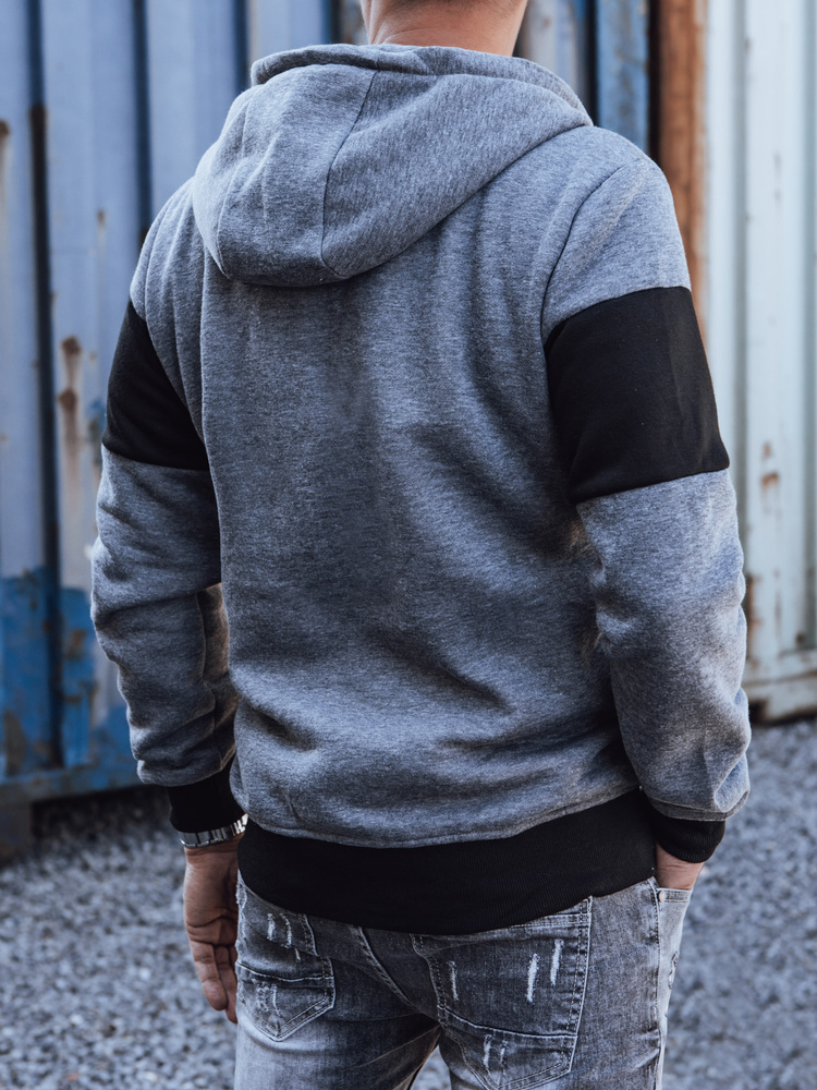 Bluza męska ciemnoszara z kapturem Dstreet