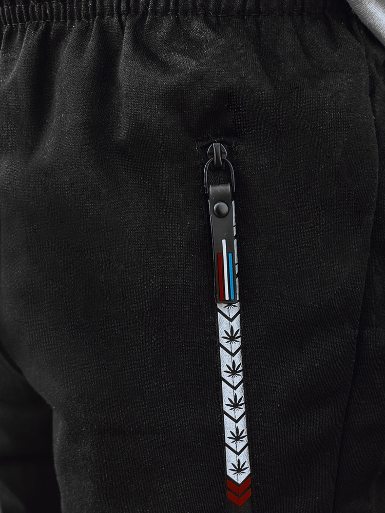 Spodnie męskie dresowe czarne Dstreet