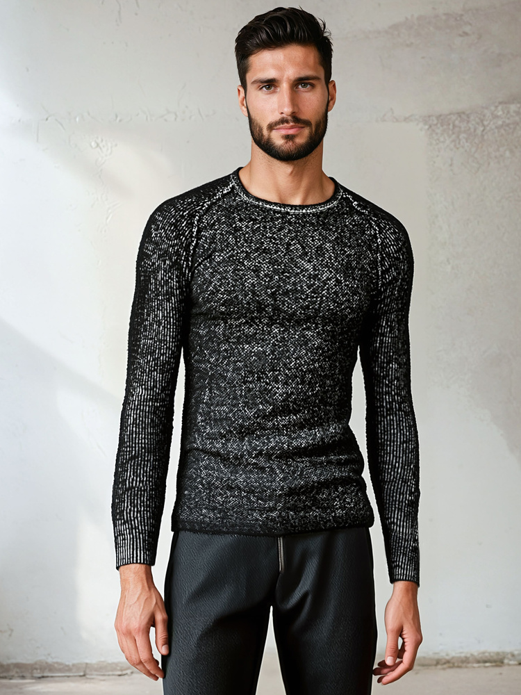 DStreet Sweter męski czarny