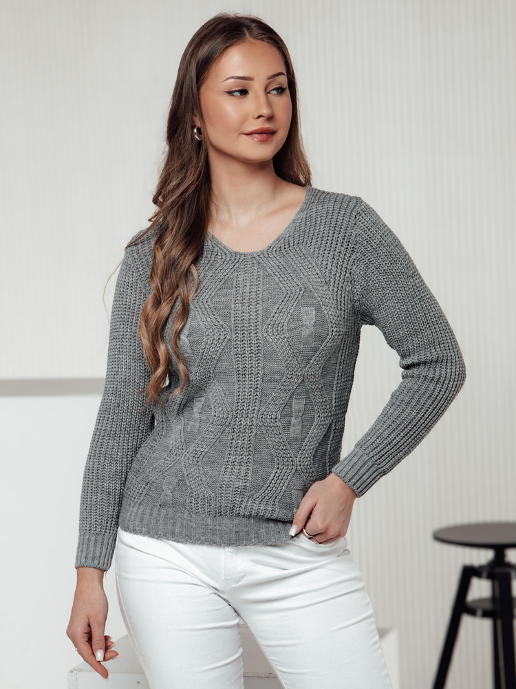 Sweter damski CHICRAY jasnoszary Dstreet