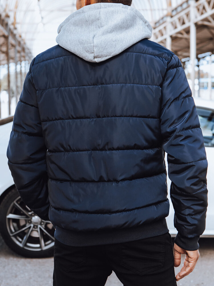 Kurtka zimowa męska pikowana granatowa Dstreet