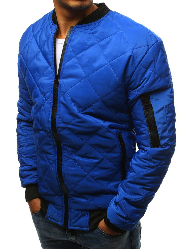 DStreet Kurtka męska pikowana bomber jacket niebieska