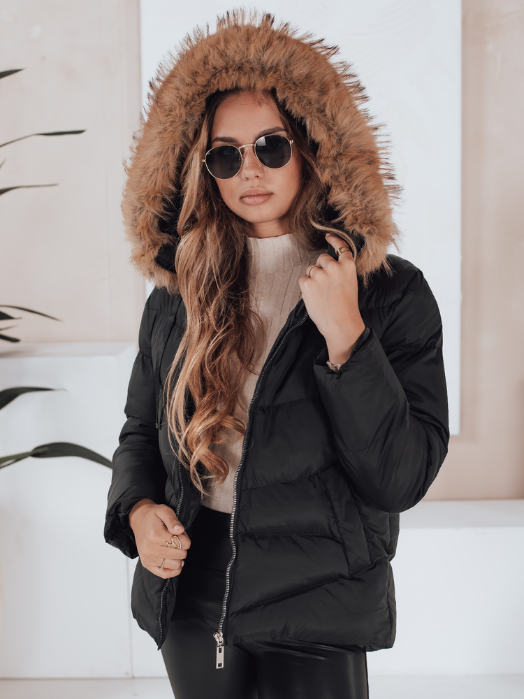 Geacă neagră de iarnă pentru femei Dstreet