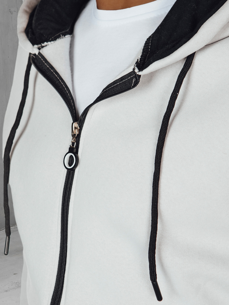 Bluza męska basic z kapturem jasnoszara Dstreet