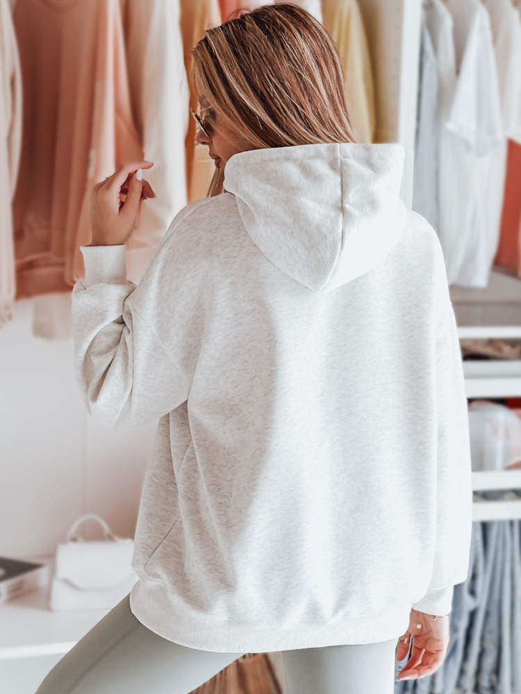 Bluza damska oversize z kapturem MINMIN LOVE szara Dstreet