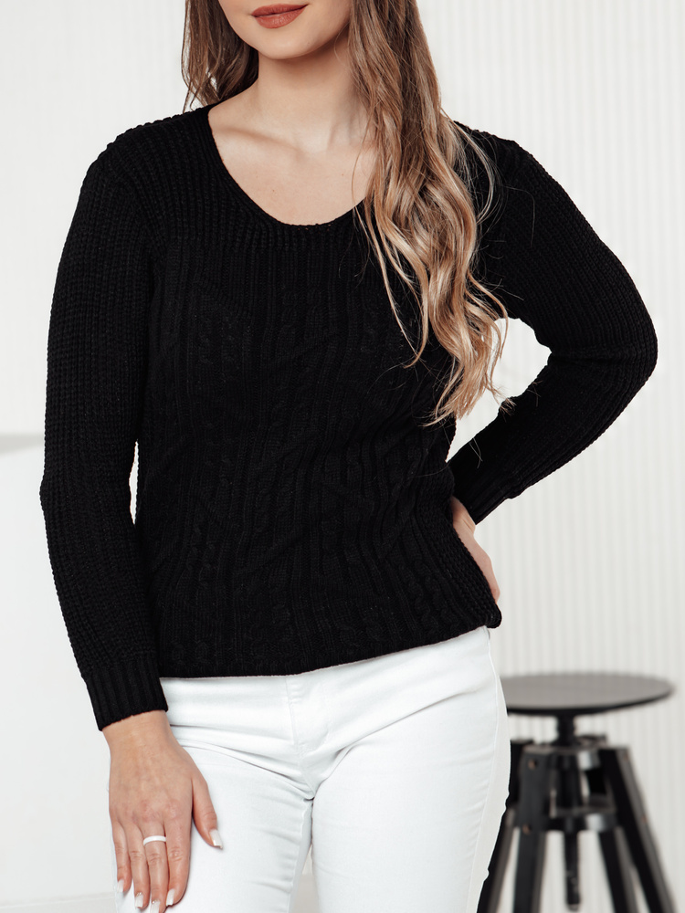 Sweter damski LAVIRTA czarny Dstreet