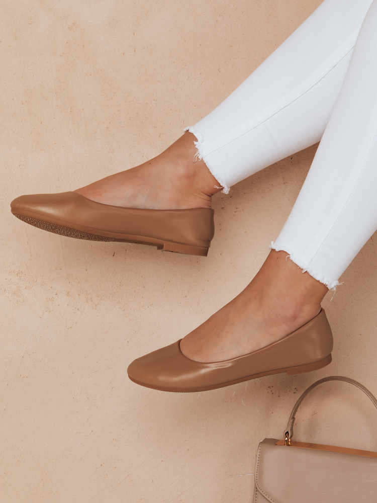 Baleriny damskie FRLINE khaki Dstreet