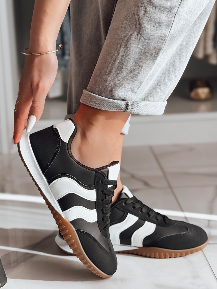 Teniși sport negri pentru femei Dstreet