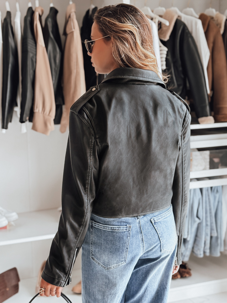 Kurtka skórzana damska PALIGOR czarna Dstreet