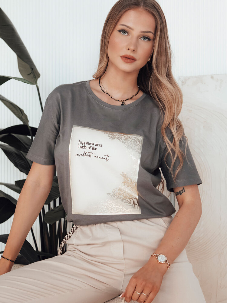 T-shirt damski CHANTE grafitowy Dstreet