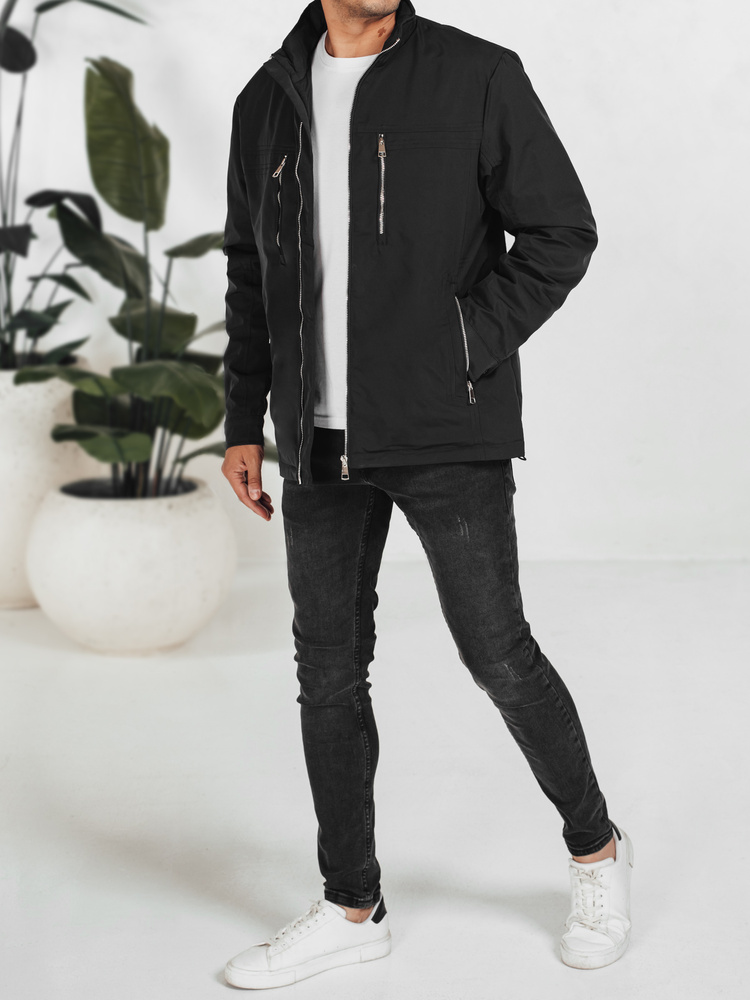 Jachetă de tranziție neagră pentru bărbați Dstreet