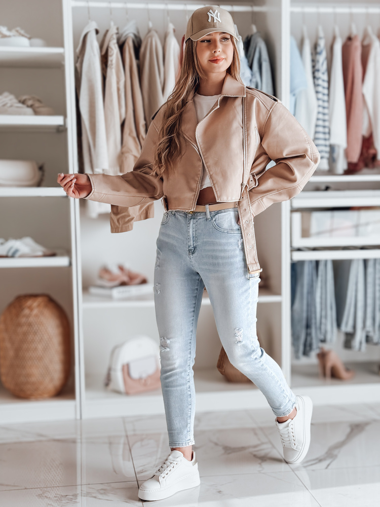 Spodnie damskie jeansowe mom fit DEMILOVE niebieskie Dstreet